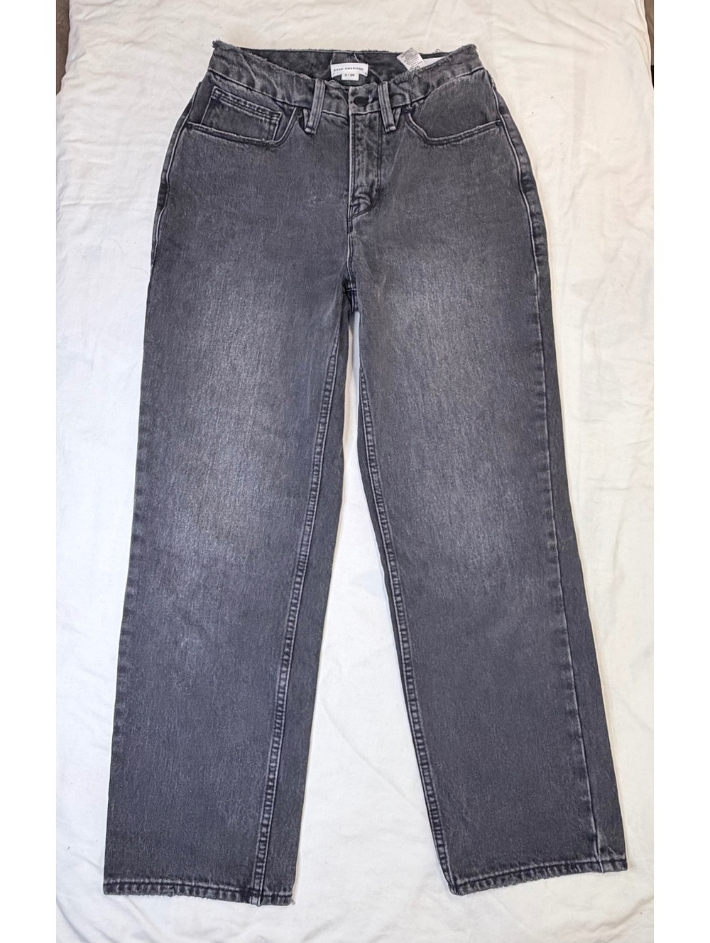 Good American Good '90s Relaxed Straight Leg Jeans 2 Faded Black